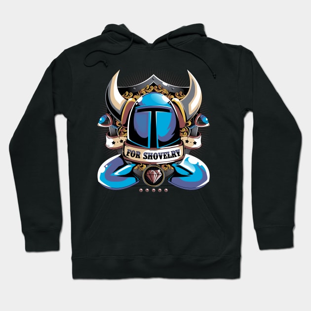 Shovel knight - Indie game - Crest Hoodie by Typhoonic